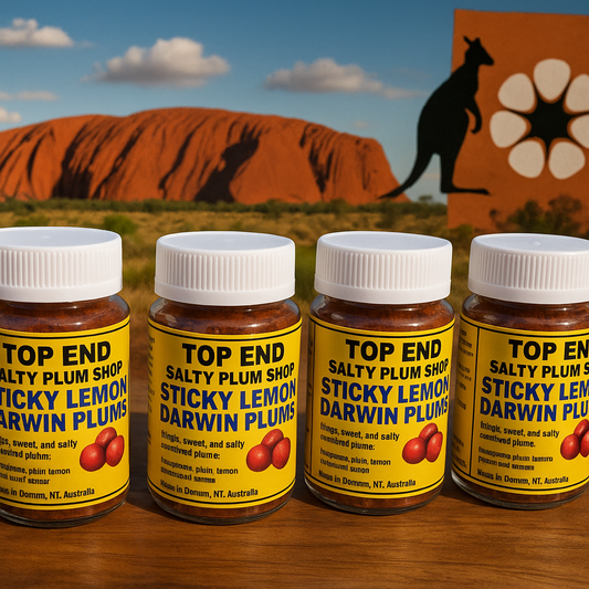 Lemon Sticky Red Sweet Moist Salty plums 90g