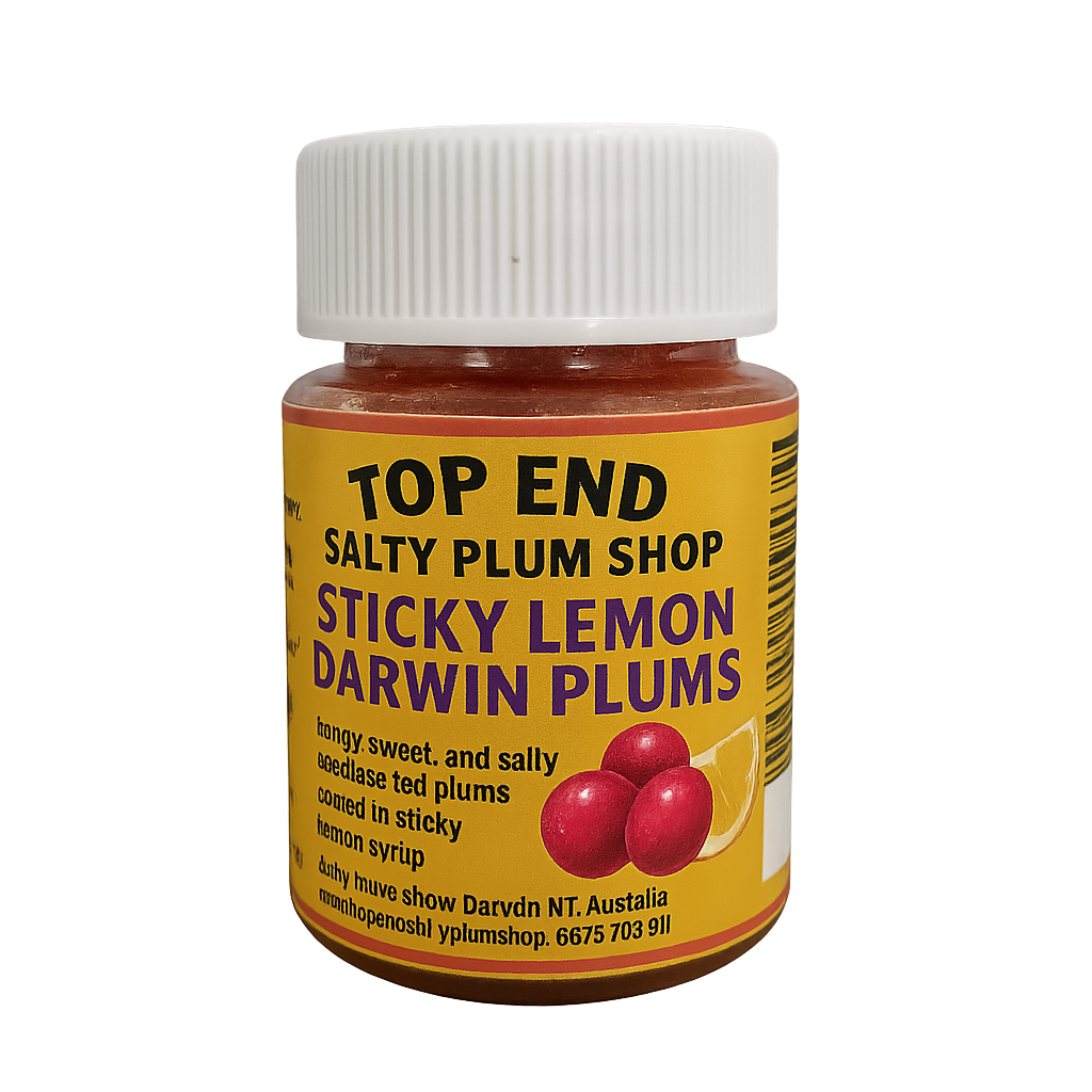 Lemon Sticky Red Sweet Moist Salty plums 90g